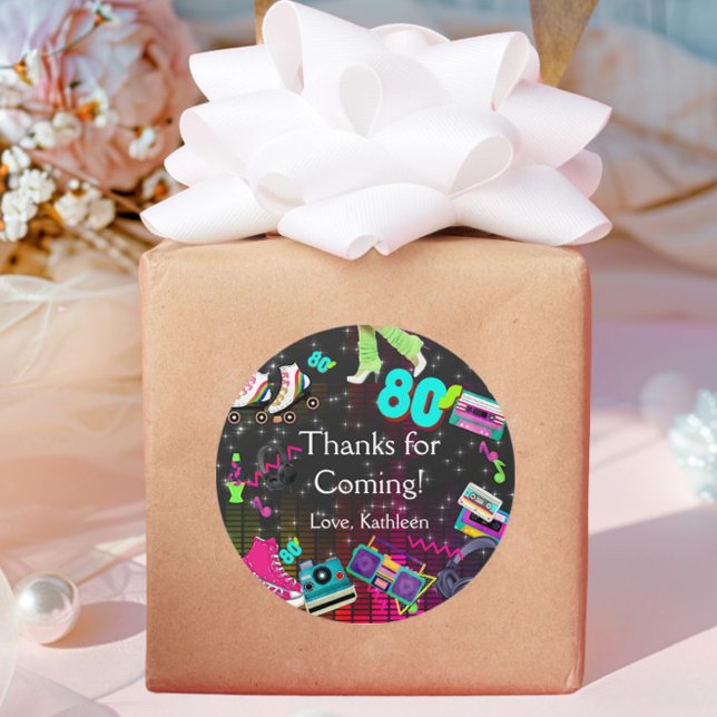 Adesivo Retro anos 80, Retro, Obrigado (Criador carregado)