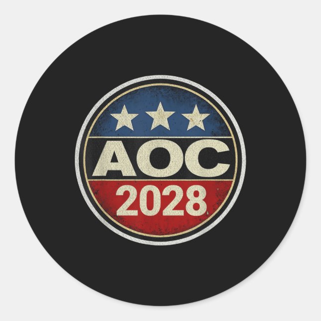 Adesivo Retro Aoc 2028 Combater O Protesto Oligarchy Resis (Frente)
