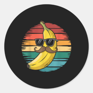 Adesivo Retro Banana Design Para Homens Frutas Tropicais B