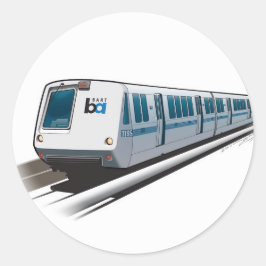 Adesivo Retro Bart train Illustration