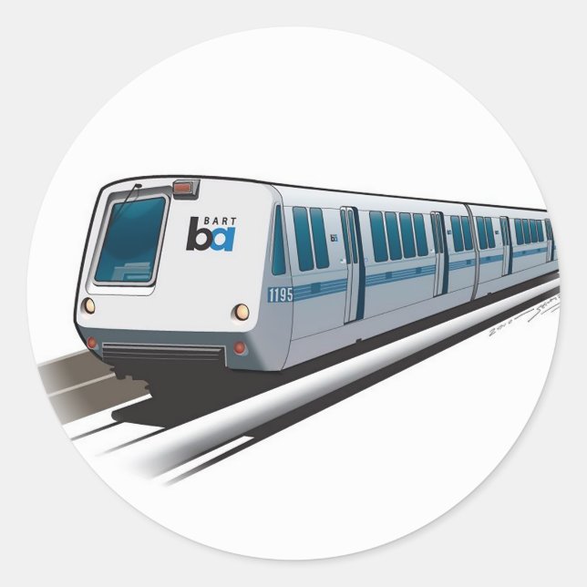 Adesivo Retro Bart train Illustration (Frente)