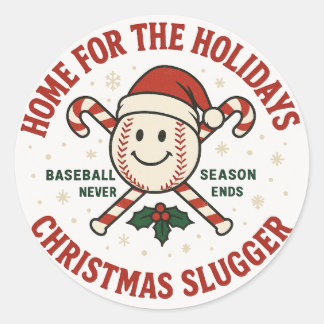 Adesivo Retro Baseball Christmas "Home for the Holidays" 