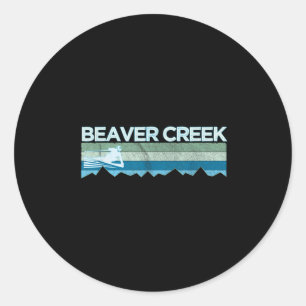 Adesivo Retro Beaver Creek, Colorado Distress Skiing