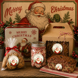 Adesivo Retro Bege Da Cozinha de Papai Noel Natal