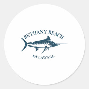 Adesivo Retro Bethany Beach Delaware Vintage Pesca Boati