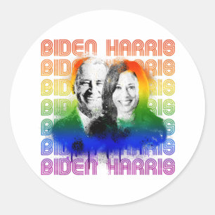 Adesivo Retro Biden Harris Pride