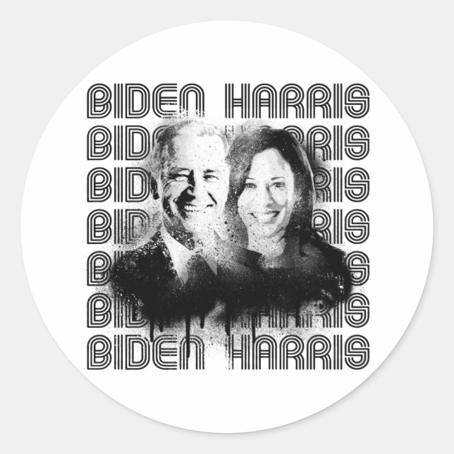 Adesivo Retro Biden Harris Pride (Frente)
