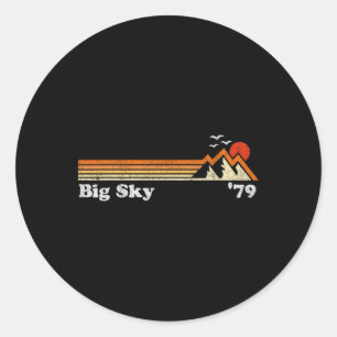 Adesivo Retro Big Sky Ski Resort Colorado Snowboard Skiing