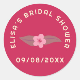 Adesivo Retro Boho Diversão Floral CHAVE Bridal Shower