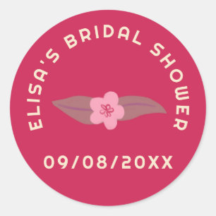 Adesivo Retro Boho Diversão Floral CHAVE Bridal Shower