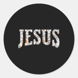 Adesivo Retro Boho Flor Silvestre Jesus Deus Fé Religioso