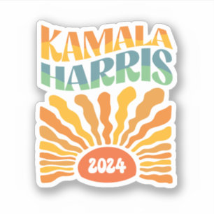 Adesivo Retro Boho Kamala Harris 2024