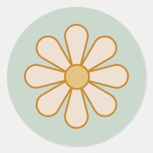 Adesivo Retro Boho Vintage Daisy