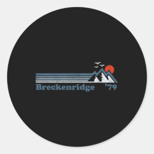 Adesivo Retro Breckenridge Ski Resort Colorado Snowboard S