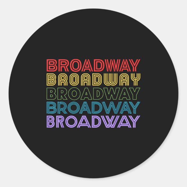 Adesivo Retro Broadway Music Lover Theatre Musical Theater (Frente)