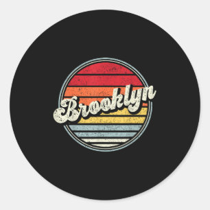 Adesivo Retro Brooklyn Home State Legal Estilo 70s Sunset 