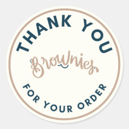 Adesivo Retro Brownies thank you for your order