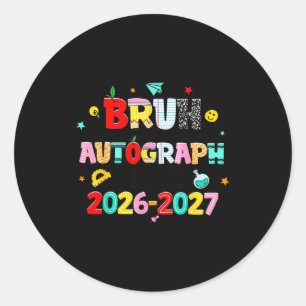 Adesivo Retro bruh último dia autógrafos professor último