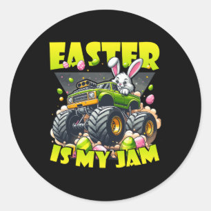 Adesivo Retro Bunny Páscoa É Meu Caminhão Monstro Jam Off-