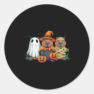 Adesivo Retro Capybara Wity Halloween Pumpkin Men