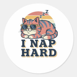 Adesivo Retro Cat Nap Hard Vinyl Sticker