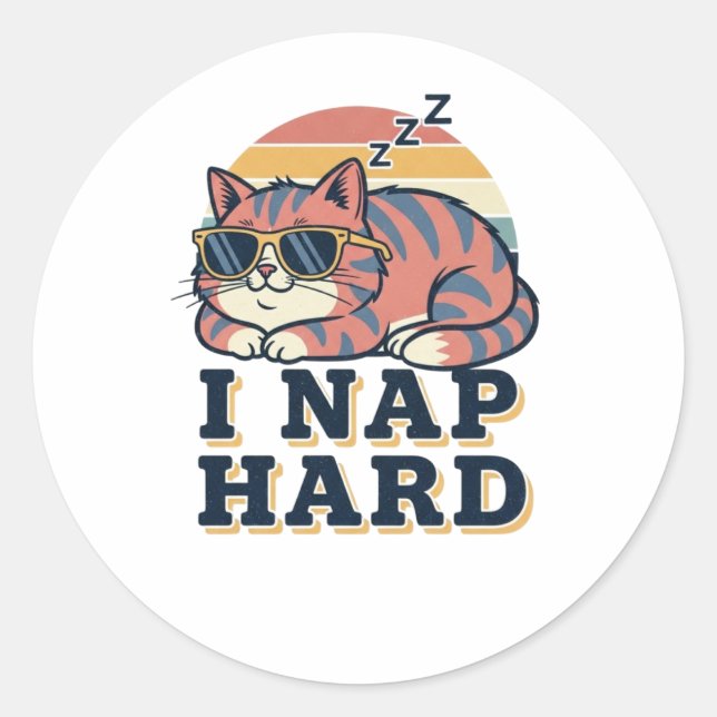 Adesivo Retro Cat Nap Hard Vinyl Sticker (Frente)