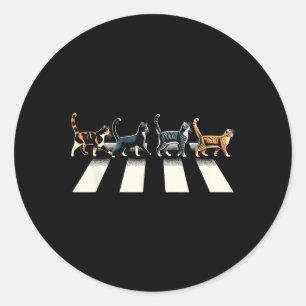 Adesivo Retro Cat Rock And Roll Music Gift Men