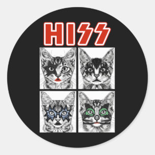 Adesivo Retro Cat Rock Music Concert Bandas Homens Criança
