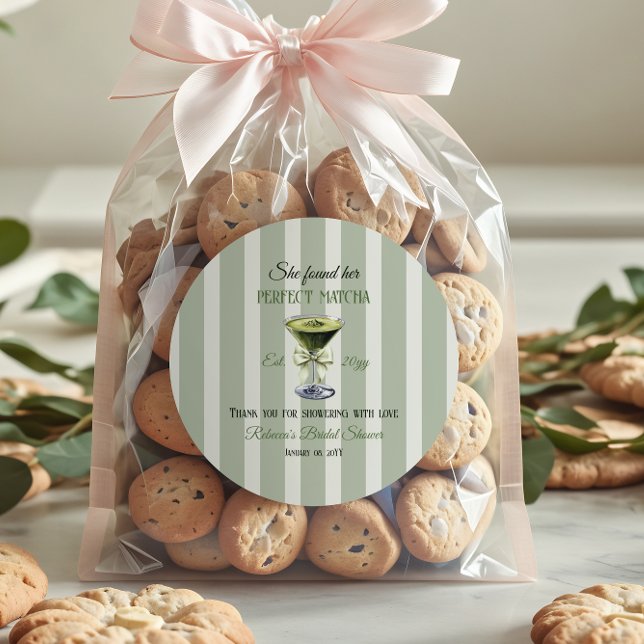 Adesivo Retrô Chás de Cozinha da Noiva com o Matcha Perfei (Criador carregado)