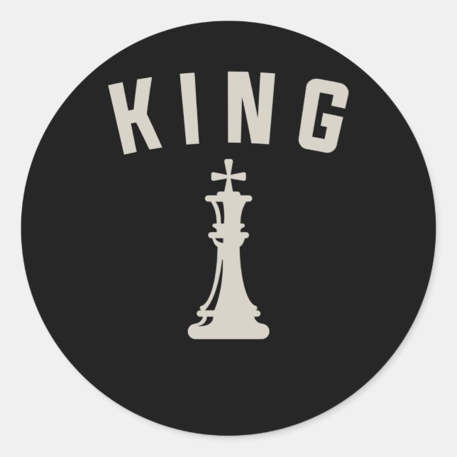 Adesivo Retro Chess King Vintage Chess Lover (Frente)