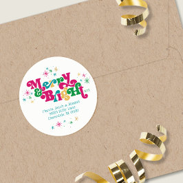 Adesivo Retro Clássico de Feliz e Brilho