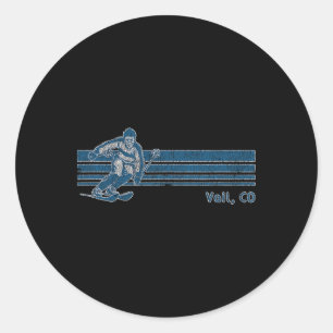 Adesivo Retro Colorado Vintage Vail Skiing Tee
