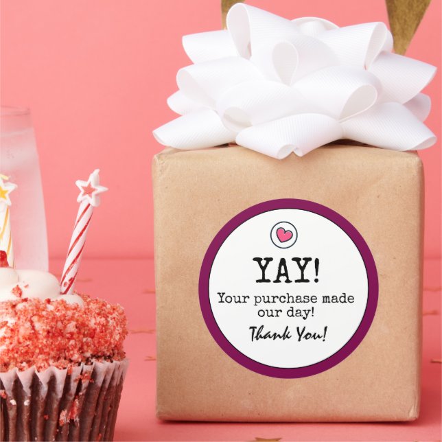 Adesivo Retrô Colorido De Vinho Com Negócio Cardíaco Obrig (Festa)