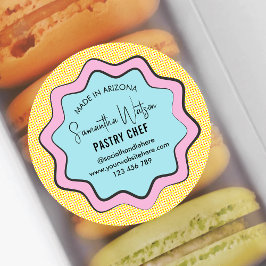 Adesivo Retro Comic Trendy Divertido Colorido Café Bakery