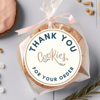 Adesivo Retro Cookies agradece pelo seu pedido
