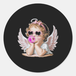 Adesivo Retro Cupid Angel Valentine Day Vintage Cupid