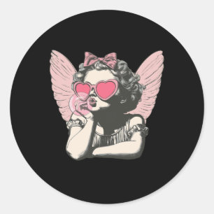 Adesivo Retro Cupido Dia dos Namorados Fofo Cupido Antigo 