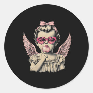 Adesivo Retro Cupido Valentine Day Cupid Blowi