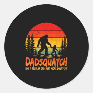 Adesivo Retro dadsquatch como um pai regular bigfoot papai