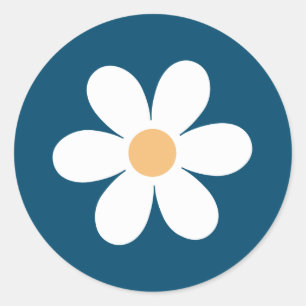 Adesivo Retro Daisy azul