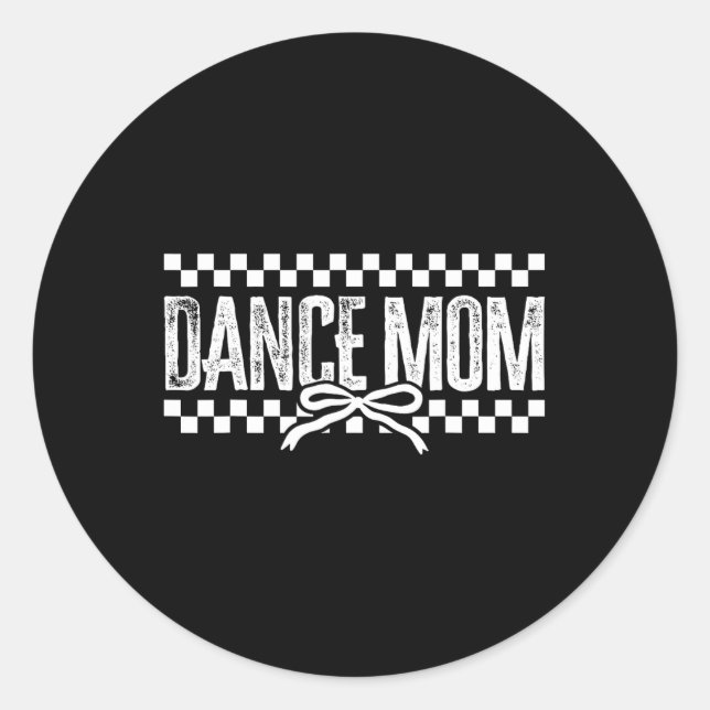 Adesivo Retro Dance Mãe Arco Coquette Checked Dance Mama (Frente)