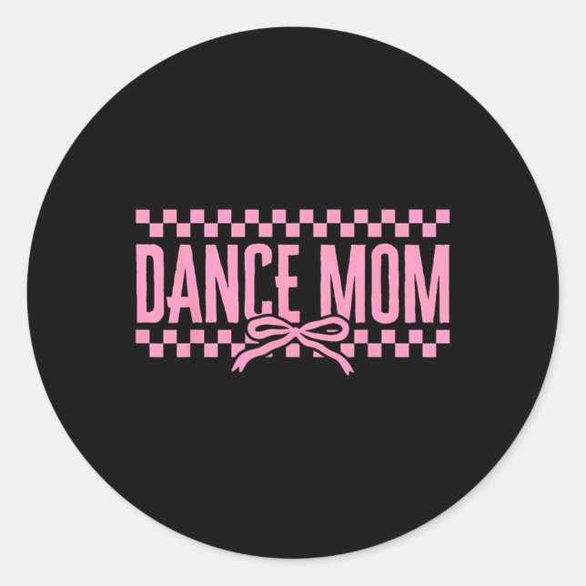 Adesivo Retro Dance Mãe Arco Coquette Checked Dance Mama (Frente)