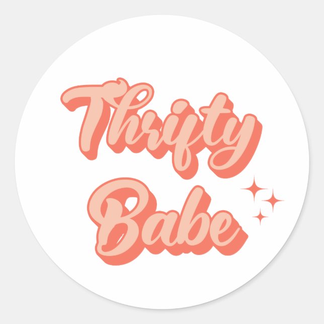 Adesivo Retro de Babe Thrifty (Frente)