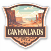 Retro de Ilustração do Parque Nacional Canyonlands