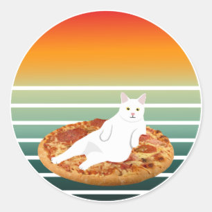 Adesivo Retro de pizza de equitação