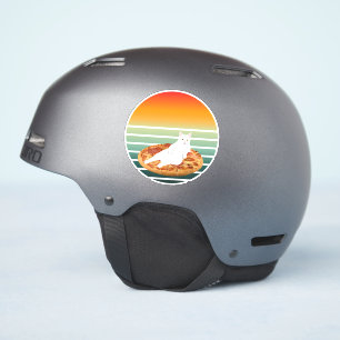 Adesivo Retro de pizza de equitação