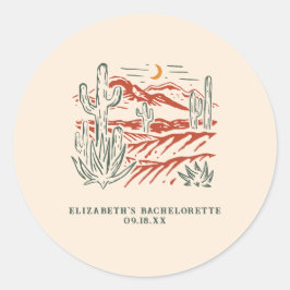 Adesivo Retro Deserto Ocidental Cactus | Despedida de Solt