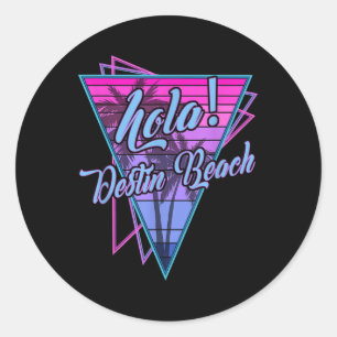 Adesivo Retro Destin - Hola Destin Beach Flórida Vintage