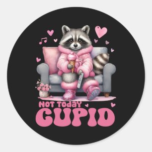Adesivo Retro Dia dos Namorados Não Hoje Cupido Guaxinim 
