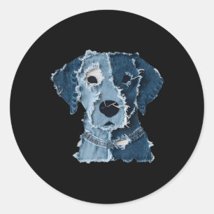 Adesivo Retro Divertido Remendo de Denim Animal Cachorro 